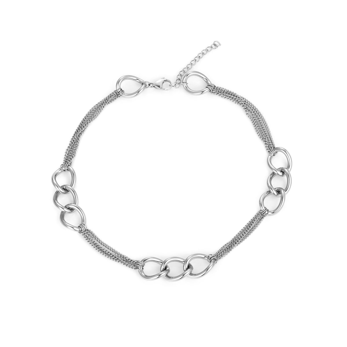 Multi Layer Simplified Chain Stainless Steel Necklace – SUNKING JEWELLERY